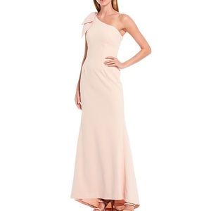 Eliza J Bow Detail One Shoulder Crepe 
